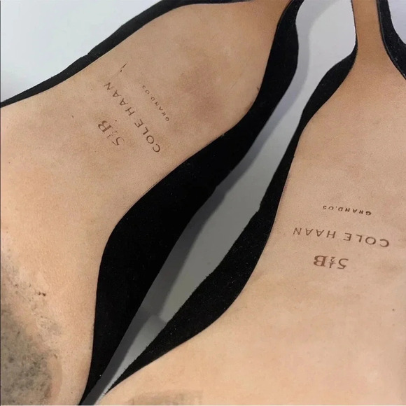 Cole Haan Carmen Black Suede Heeled Bootie Size 5.5B D42132 - Picture 5 of 8